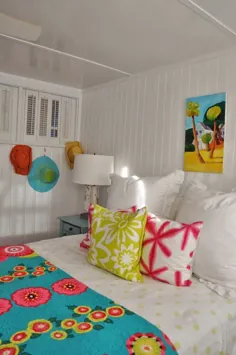 مجموعه ای از الهام بخش اتاق خواب کلبه ساحلی