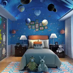 55 ایده طراحی داخلی با مضمون فضایی که ستاره ها را به خانه شما می آورد