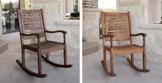 صندلی گهواره ای پاسیو نشسته عمیق چوب اقاقیا |  ارسال رایگان