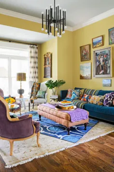 23 ایده اتاق نشیمن زرد برای یک فضای روشن و شاد
