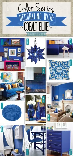 سری رنگ  تزئین با آبی کبالت