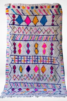 فرش مراکشی صورتی ، فرش بربر ، فرش پشمی اصل ، فرش دستباف ، سبک بوهو ، فرش منطقه ، تاپیس بربره ، تپیچ