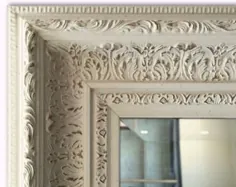 آینه حمام قاب دار چوبی دیواری / آینه غرور / دکوراسیون شیک شیبی کشور فرانسوی / آینه بزرگ کودک / آینه شستشوی آبی