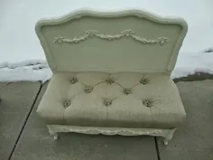 صندلی کوچک / نیمکت خزانه باغ فرانسوی 750 دلار