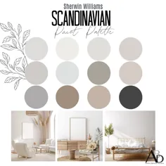 پالت رنگ داخلی Sherwin Williams SCANDINAVIAN - انتخاب طراح داخلی - انتخاب رنگ حرفه ای رنگ - پالت رنگ