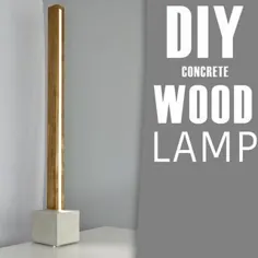 چراغ طبقه طبقه بتونی و چوبی DIY