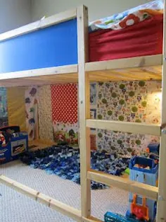 پرده DIY برای تخت خواب Kura Loft جدید ما