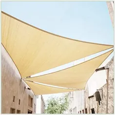 سایبان مثلث بادبان سایه آفتاب بژ 20 'x 20' x 20 'سایبان - مقاوم در برابر اشعه ماورا بنفش درجه سنگین تجاری در فضای باز پاسیو (اندازه سفارشی موجود)