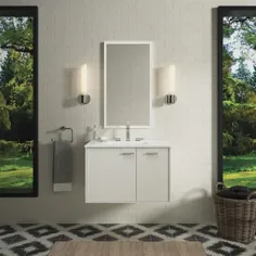 KOHLER جوت 31-در Linene سفید تک ظرفشویی حمام غرور با سفید سفید ملافه چین بالا Lowes.com