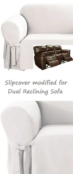 تختخواب سفارشی SOFA Slipcover White Cotton Sure Fit Recliner