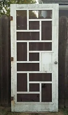 سخت افزار اصلی درب صفحه چوبی Farmhouse White Cubist Mid Century Century 1950s