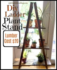 یک پایه گیاه نردبان درست کنید - آسان DIY - فقط 20 دلار برای چوب - ایده های روشن من