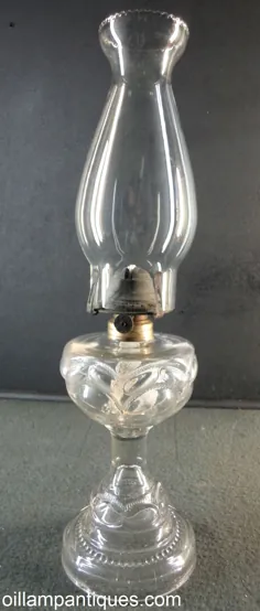 Peanut Pattern Glass Lamp Oil - عتیقه جات لامپ روغن