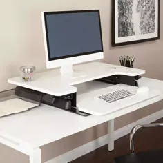 مبلمان خانگی OSP 36 اینچ میز مستطیلی سفید ایستاده با قابلیت تنظیم ارتفاع-PRD3529-WH - انبار خانه