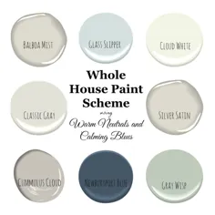 My Home Paint Colors: Wars Neutrals و Calues ​​Blues - اره ناخن و رنگ