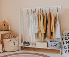 قفسه لباس چوبی قفسه قاب چوبی قفسه لباس چوبی لباس ذخیره سازی فروشنده نمایش ذخیره سازی لباس کمد کودک بچه قفسه لباس چوبی