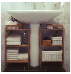 حمام طراحی داخلی فضای ذخیره سازی کوچک است