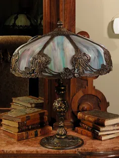 لامپ شیشه ای سرباره گل بزرگ Art Nouveau: DS752: برداشته شد
