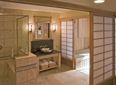 18 طرح حمام ژاپنی شیک و آرام