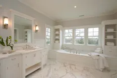 حمام سفید و خاکستری - سنتی - حمام - توسعه میلتون