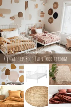 این اتاق خواب دوقلوی کودک نو پا boho را ایجاد کنید