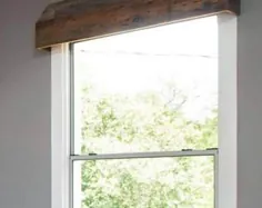 پنجره قرنیز چوبی Valance * 8 "مدل بالا * - 100٪ چوب سخت پنسیلوانیا - ساخته شده به صورت سفارشی در هر اندازه