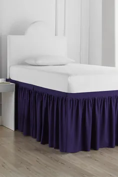 پانل دامن تخت خواب اندازه دار با کراوات - سلطنت بنفش