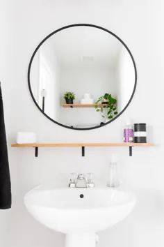 ایده های تزیین اتاق پودر کوچک: به روزرسانی مدرن نیم حمام با 100 دلار
