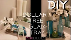 DIY |  درخت دلار | سینی گلم |  تزیین دستشویی حمام گلم |  1 دلار |  Dollar Tree DIY ideas |