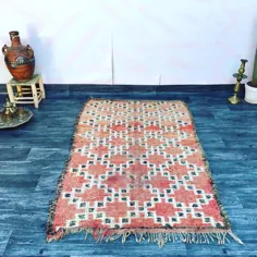 فرش مراکشی 5.10 ft x3.8 ft178 cm x112 cm vintage |  اتسی