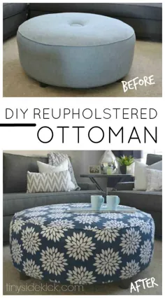 DIY Reupholstered Ottoman (و تمام اشتباهات در طول راه)