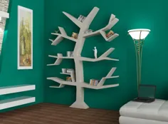 قفسه کتاب ، قفسه کتاب ، قفسه کتاب درخت ، قفسه کتاب درخت چوب ، اسب شاخدار ، قفسه کتاب دیواری ، غرفه کتاب چوبی ، کتابخانه تزئینی