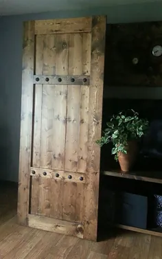 درب انبار درب چوبی کشویی X Brace Barn Door با یا |  اتسی