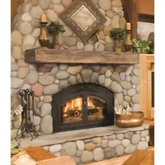 مانتو مروارید شناندوآ 72 اینچ W x 10.5 اینچ H x 9 اینچ Dune Pine Wood Rustic Fireplace Coat Lowes.com