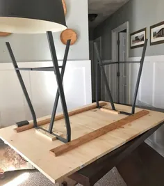 میز ناهار خوری DIY |  IKEA LERBERG - ساخته شده توسط کارلی