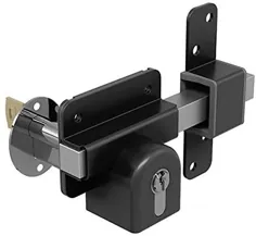 Gatemate 1490126 Double Locking P11 Keyed Alike Euro Throw Long، Black / Stainless Steel، 50 mm