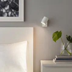 NYMÅNE سفید ، دیواری / چراغ مطالعه ، دستگاه سیم دار - IKEA