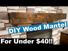 DIY Rustic One Piece Look Mantel Wood