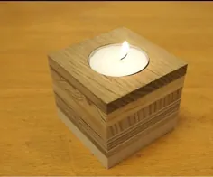 نگهدارنده شمع Tealight از ضایعات چوب .....