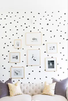 DIY Brush Stroke Inspired / Polka Dot Wall