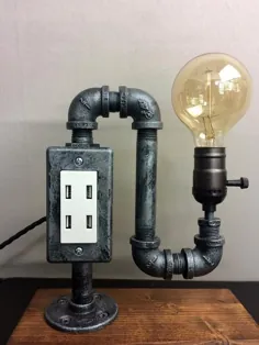 لامپ ادیسون / لامپ صنعتی / استامپانک / لامپ لوله |  اتسی