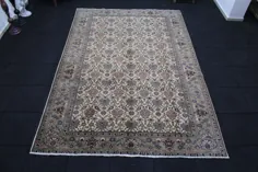 فرش Vintage Oriental 6.2x9.2 فرش بزرگ فرش عاج موکا |  اتسی
