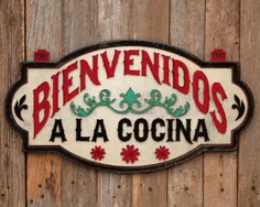 دکوراسیون آشپزخانه دکوراسیون اسپانیایی Bienvenidos Cocina مکزیکی |  اتسی