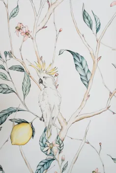 کاغذ دیواری Verbena Lemon Tree - تصاویر پس زمینه / از پیش چسب زده شده - 150 "W x 108" H