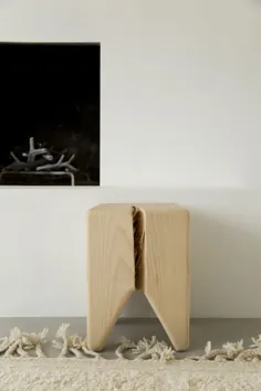 استامپ - چهارپایه مدرن چوبی خام یا میز کناری |  Kalon Studios ایالات متحده
