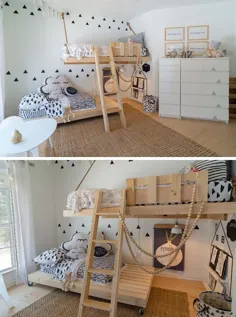 این اتاق کودکان به گونه ای طراحی شده است که روشن و غریب باشد