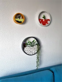 گلدان حلق آویز داخلی دکوراسیون دیوار منزل داخلی دیوار مدرن |  اتسی