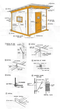 10 × 12 برای ذخیره سازی نقشه های ناب - چگونگی ساخت سقف شیب دار
