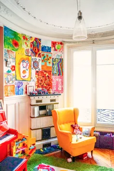 یک اتاق کودکانه مشترک و رنگارنگ و خلاقانه در پاریس |  جاستینا بلاکنی