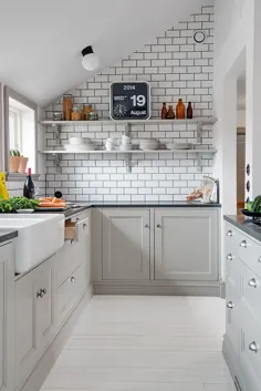 32 روش شیک برای کار با کابینت آشپزخانه خاکستری